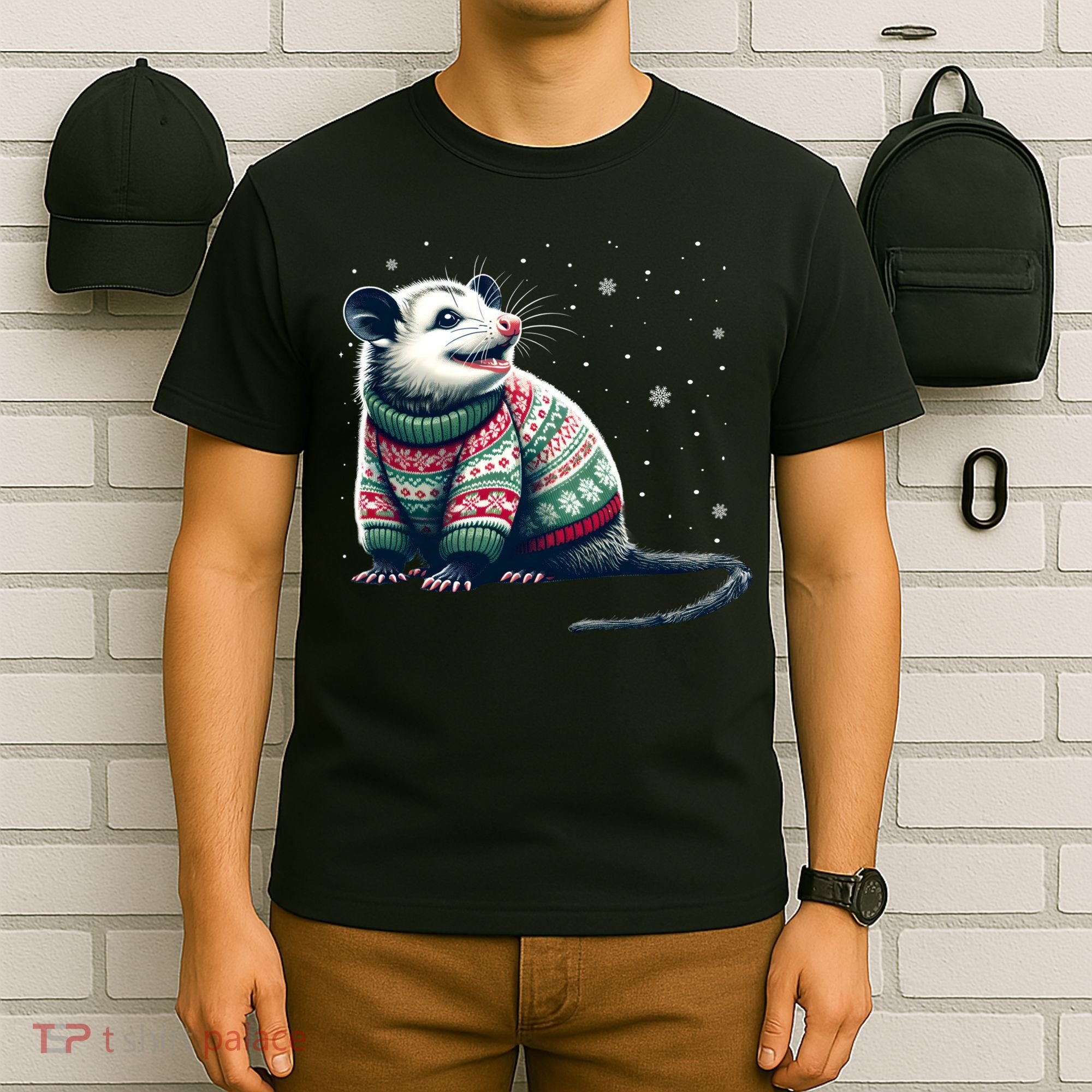 Possum Ugly Christmas Sweater Opposum Lover Rodent Owner T-Shirt