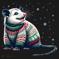 Possum Ugly Christmas Sweater Opposum Lover Rodent Owner Women's Hoodie thumb 2