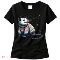 Possum Ugly Christmas Sweater Opposum Lover Rodent Owner Women's T-Shirt thumb 0