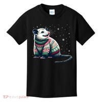 Possum Ugly Christmas Sweater Opposum Lover Rodent Owner Kids T-Shirt thumb 0