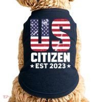 Proud US Citizenship Decoration American New USA Citizen Doggie Tank thumb 0