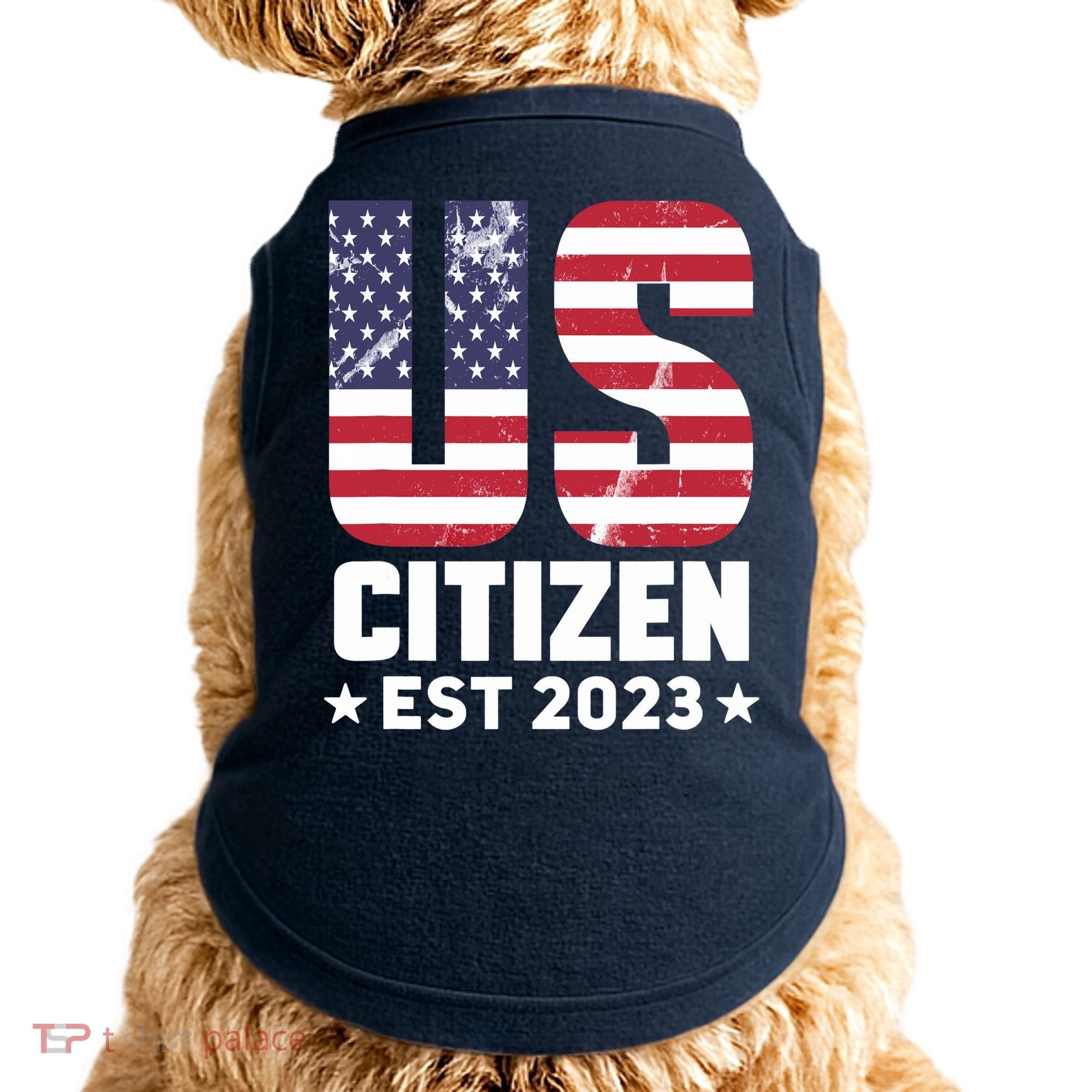 Proud US Citizenship Decoration American New USA Citizen Doggie Tank