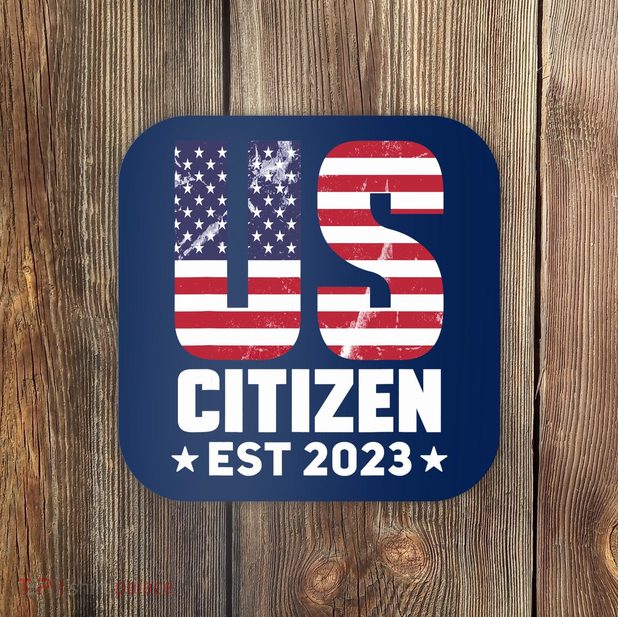 Proud US Citizenship Decoration American New USA Citizen Coaster