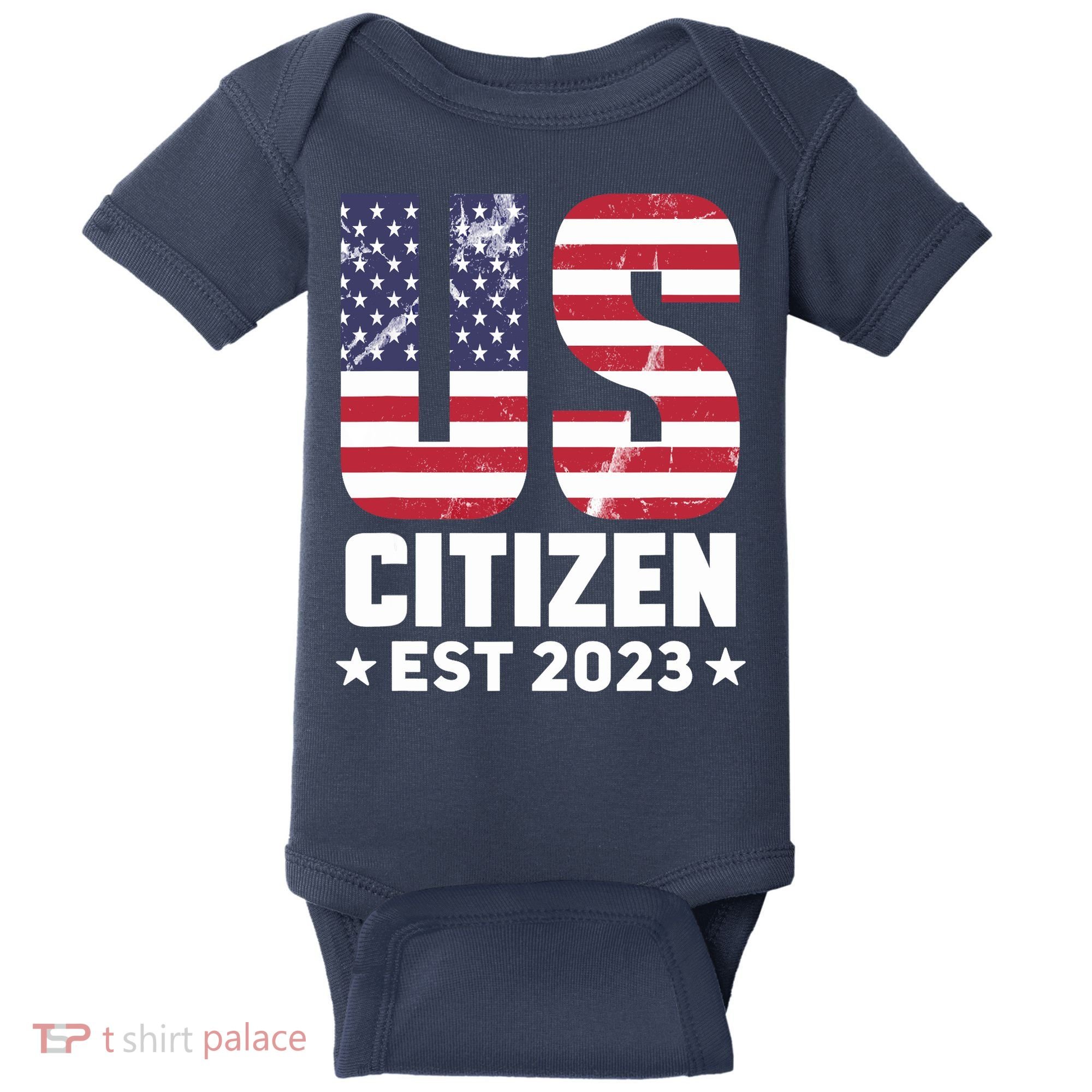 Proud US Citizenship Decoration American New USA Citizen Baby Bodysuit