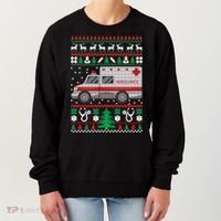 Paramedic Ugly Christmas Funny Gift Holiday Emt Ems Funny Gift Women's Sweatshirt thumb 0