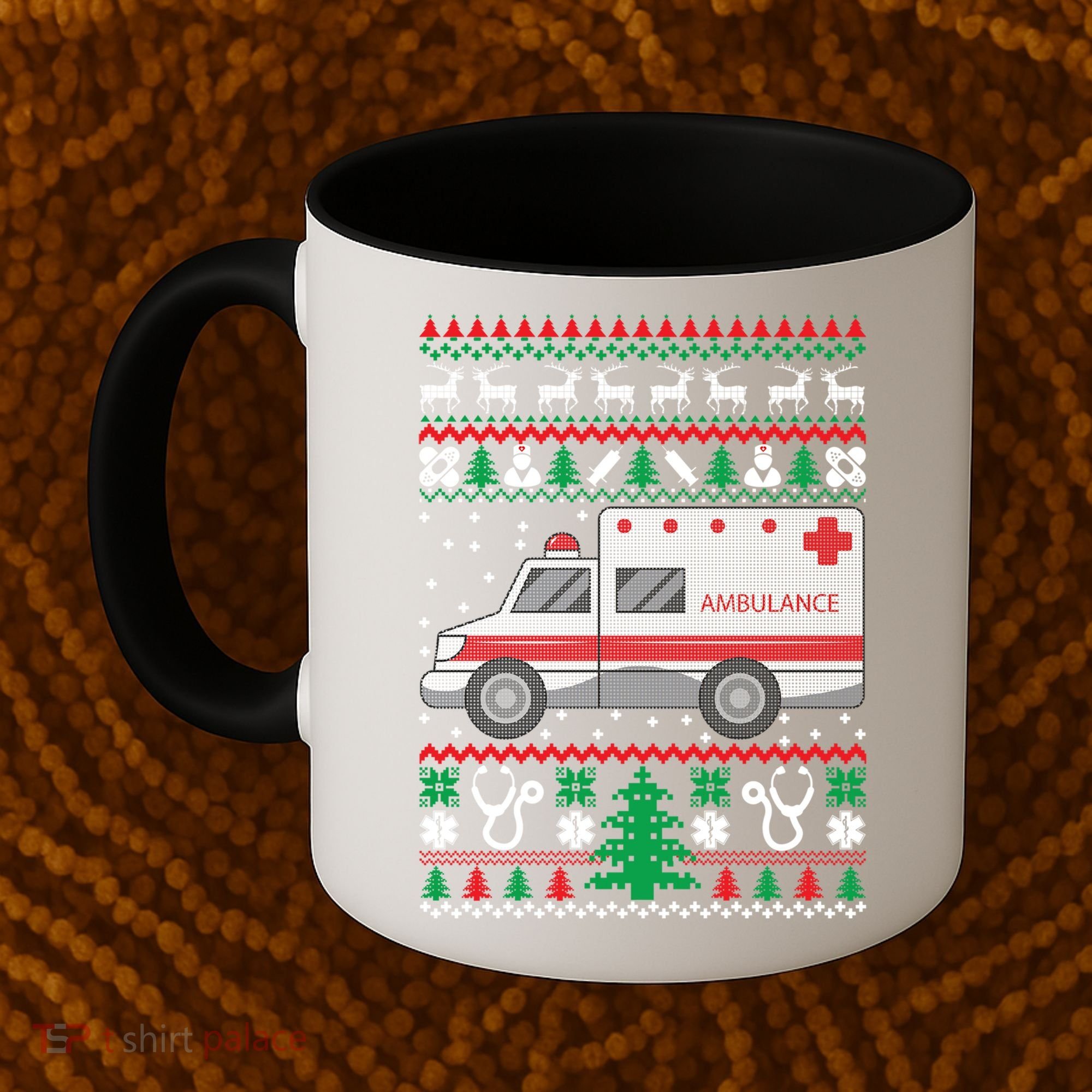 Paramedic Ugly Christmas Funny Gift Holiday Emt Ems Funny Gift Coffee Mug