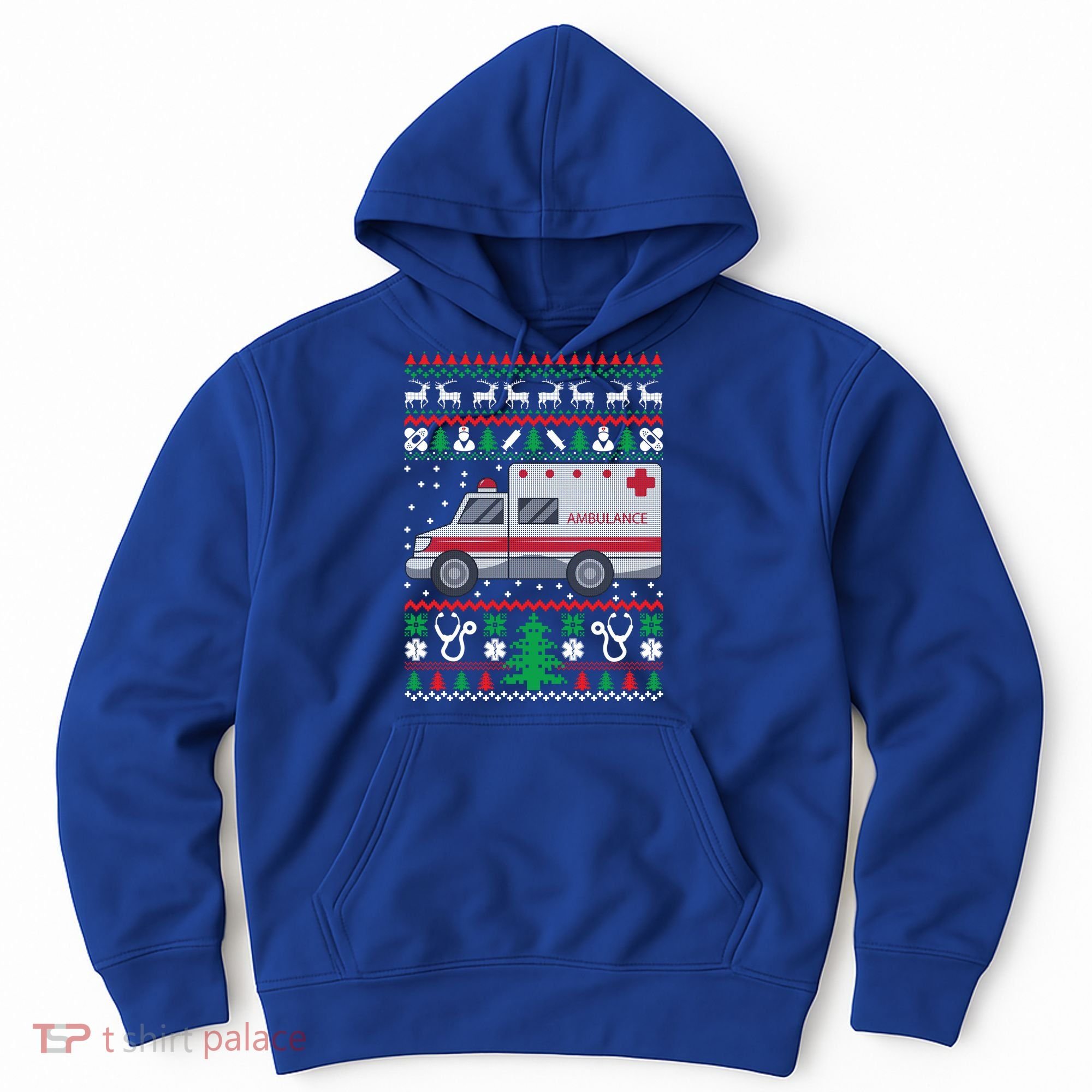 Paramedic Ugly Christmas Funny Gift Holiday Emt Ems Funny Gift Hoodie