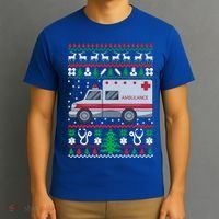 Paramedic Ugly Christmas Funny Gift Holiday Emt Ems Funny Gift T-Shirt thumb 3