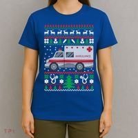 Paramedic Ugly Christmas Funny Gift Holiday Emt Ems Funny Gift T-Shirt thumb 4