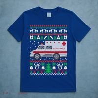 Paramedic Ugly Christmas Funny Gift Holiday Emt Ems Funny Gift T-Shirt thumb 5