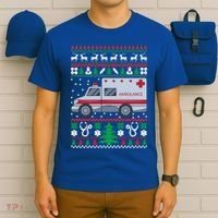 Paramedic Ugly Christmas Funny Gift Holiday Emt Ems Funny Gift T-Shirt thumb 6