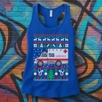 Paramedic Ugly Christmas Funny Gift Holiday Emt Ems Funny Gift Women's Tank Top thumb 3