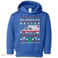Paramedic Ugly Christmas Funny Gift Holiday Emt Ems Funny Gift Toddler Hoodie thumb 0