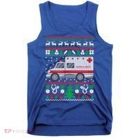 Paramedic Ugly Christmas Funny Gift Holiday Emt Ems Funny Gift Tank Top thumb 0