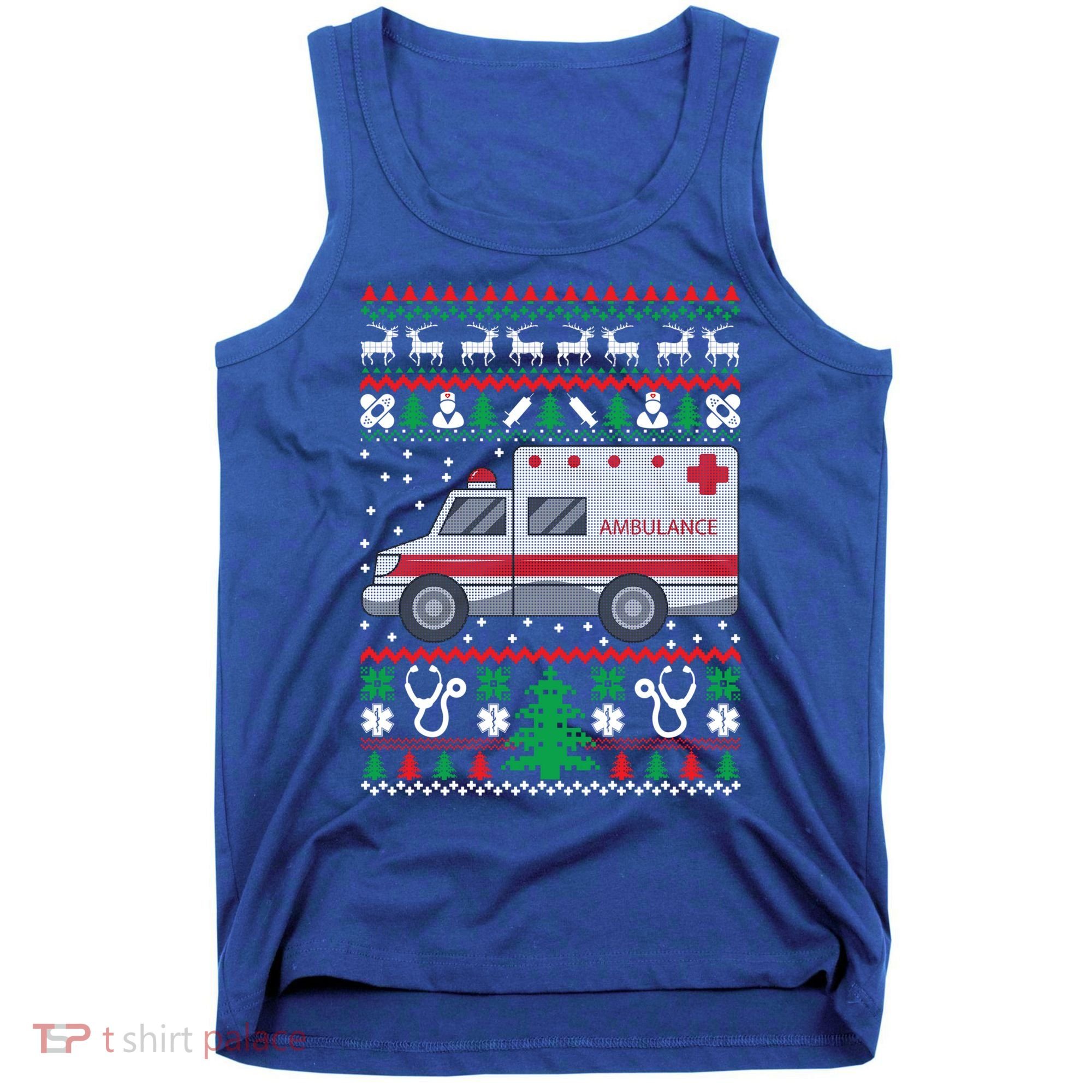Paramedic Ugly Christmas Funny Gift Holiday Emt Ems Funny Gift Tank Top