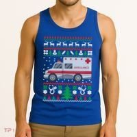 Paramedic Ugly Christmas Funny Gift Holiday Emt Ems Funny Gift Tank Top thumb 3