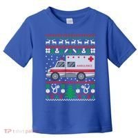 Paramedic Ugly Christmas Funny Gift Holiday Emt Ems Funny Gift Toddler T-Shirt thumb 0