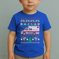 Paramedic Ugly Christmas Funny Gift Holiday Emt Ems Funny Gift Toddler T-Shirt thumb 2