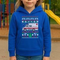 Paramedic Ugly Christmas Funny Gift Holiday Emt Ems Funny Gift Kids Hoodie thumb 3