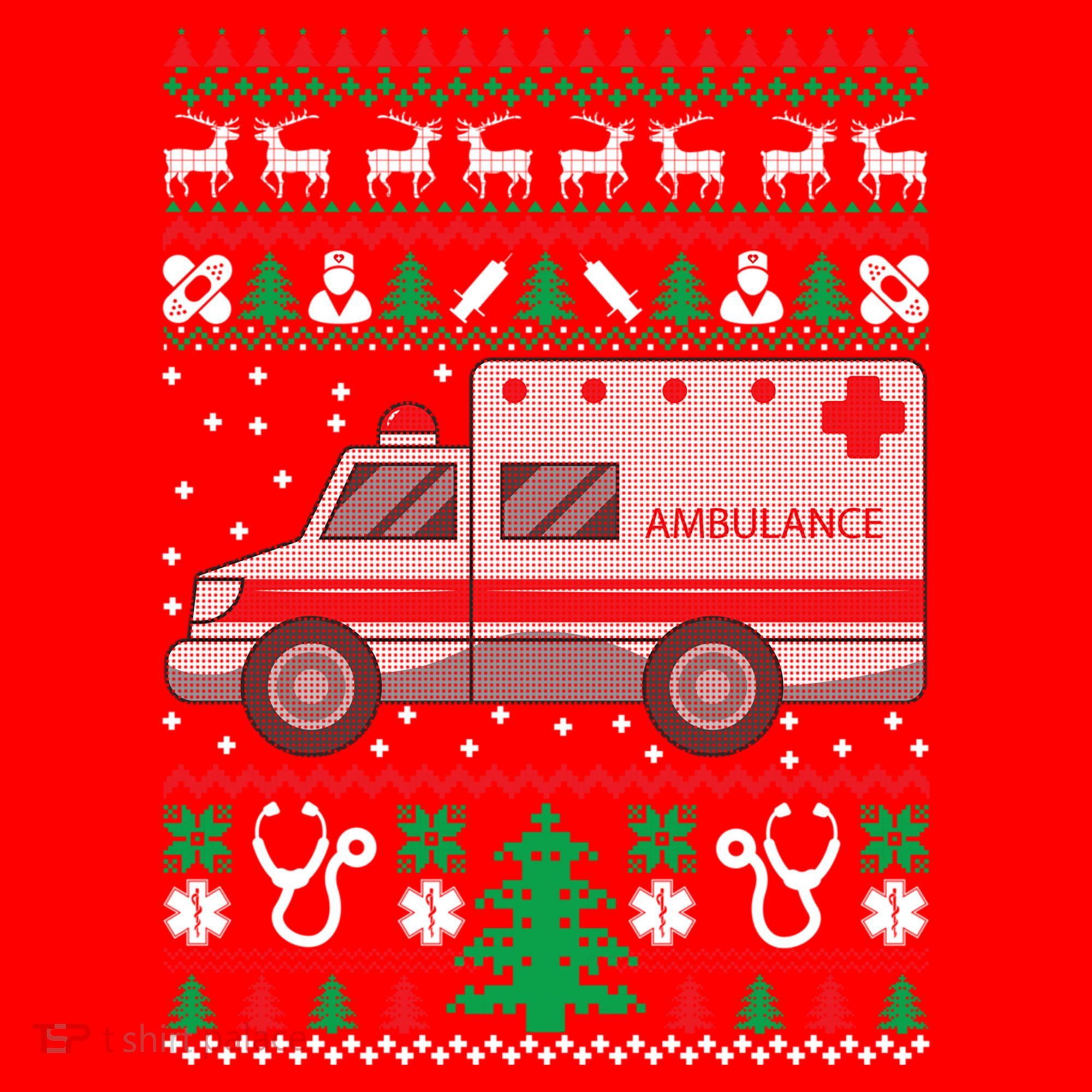 Paramedic Ugly Christmas Funny Gift Holiday Emt Ems Funny Gift Santa Hat