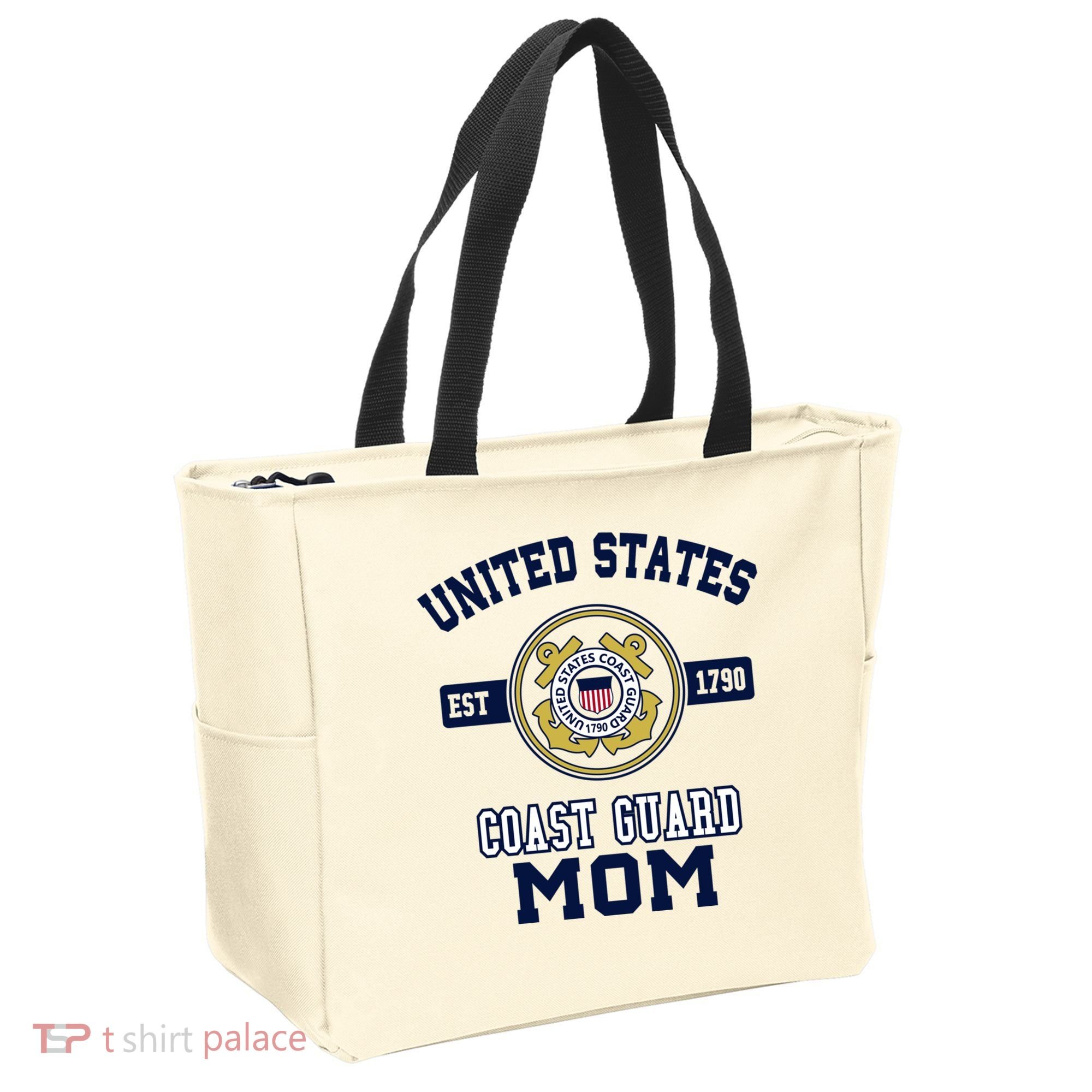 Proud Us Coast Guard Mom Military Pride Gift Tote Bag