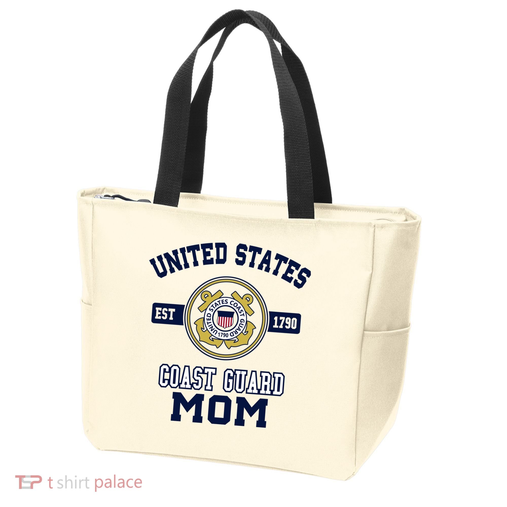 Proud Us Coast Guard Mom Military Pride Gift Tote Bag