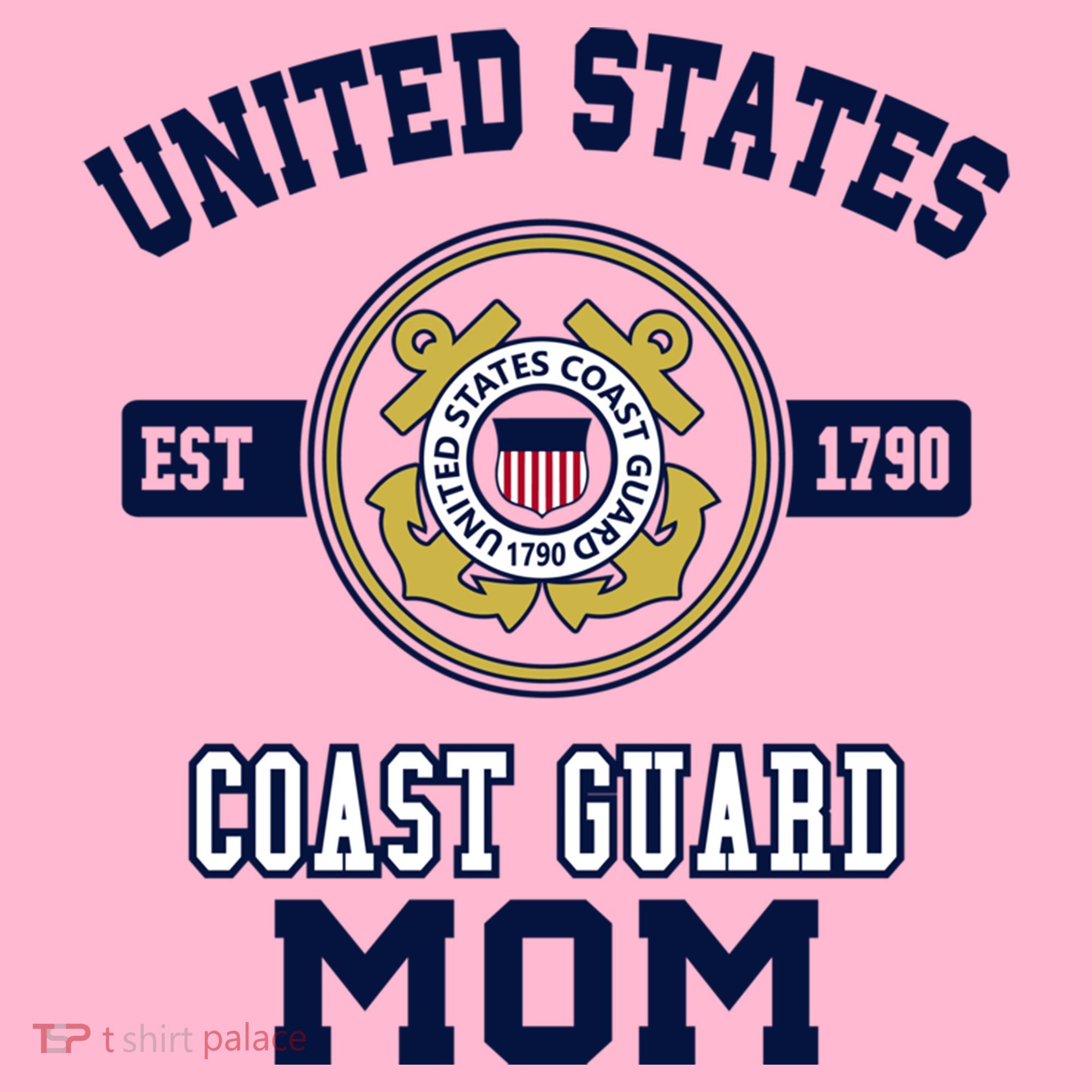 Proud Us Coast Guard Mom Military Pride Gift Coaster