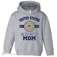 Proud Us Coast Guard Mom Military Pride Gift Toddler Hoodie thumb 0