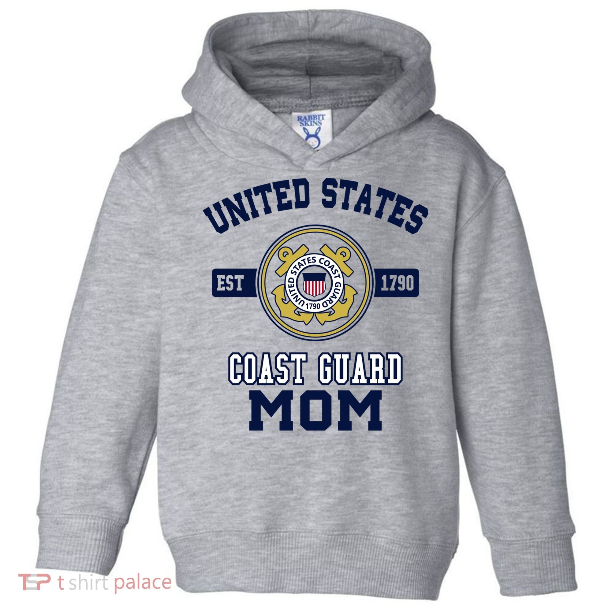 Proud Us Coast Guard Mom Military Pride Gift Toddler Hoodie
