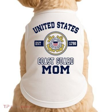 Proud Us Coast Guard Mom Military Pride Gift Doggie Tank