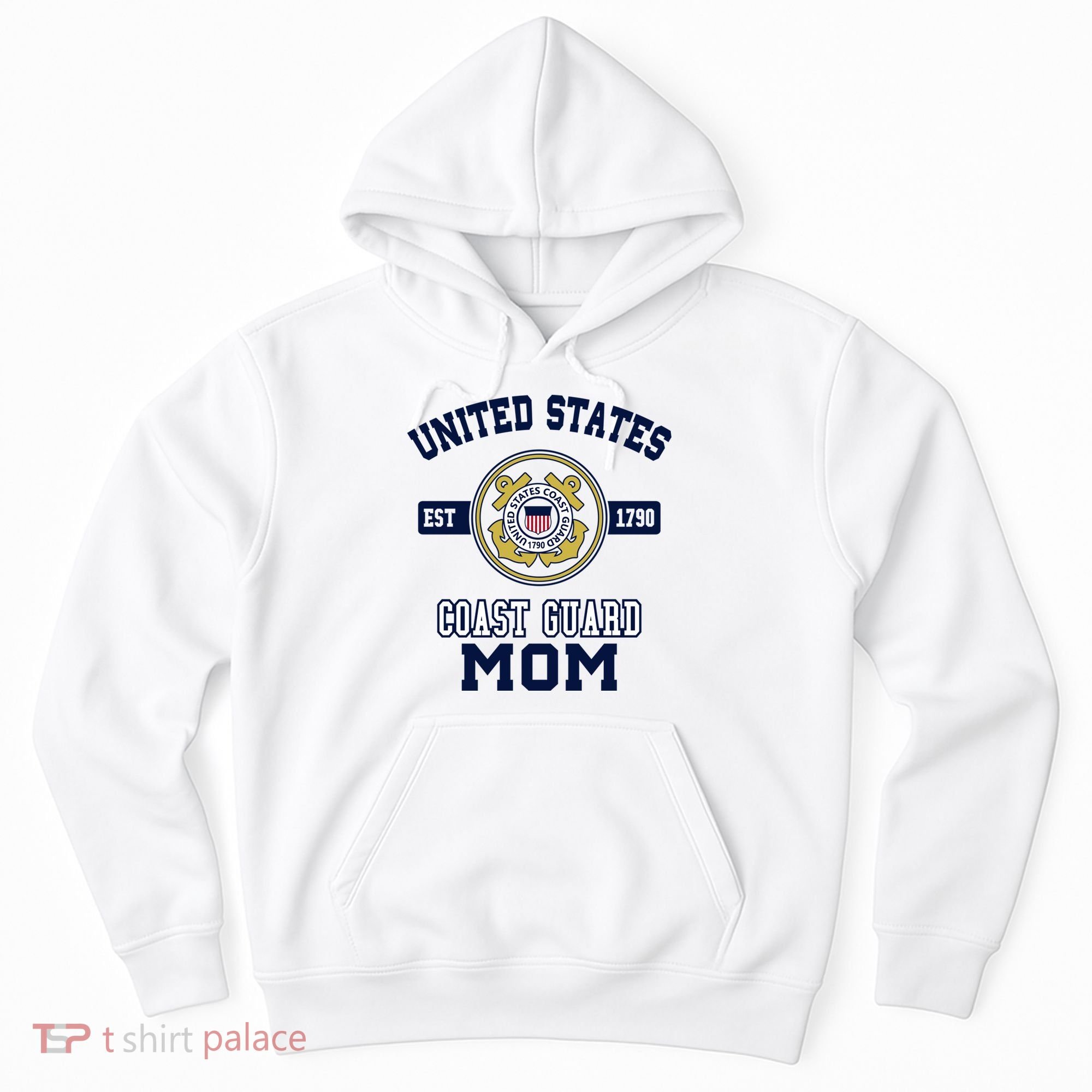 Proud Us Coast Guard Mom Military Pride Gift Hoodie