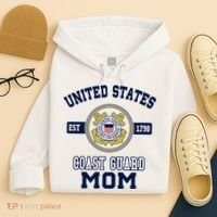 Proud Us Coast Guard Mom Military Pride Gift Hoodie thumb 4