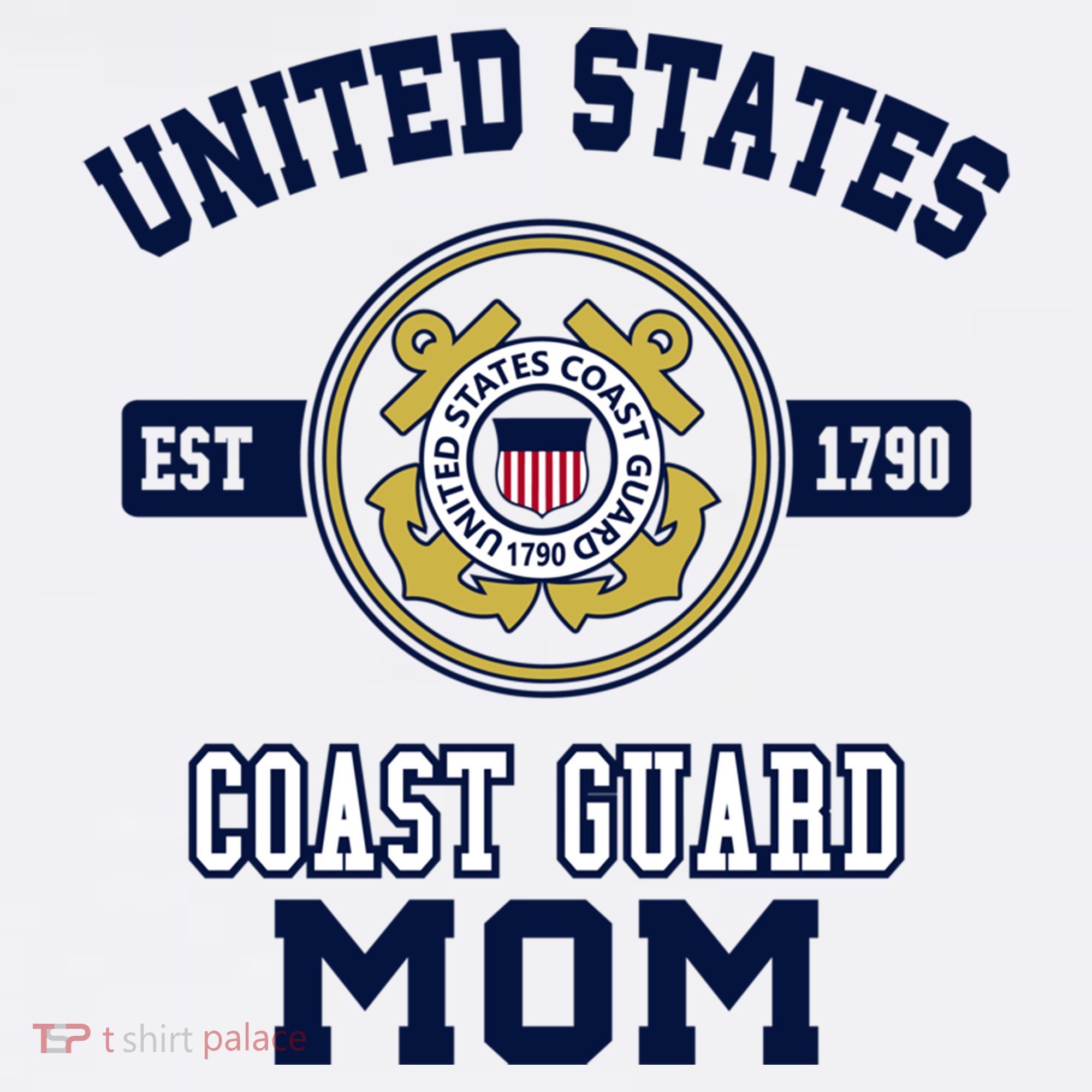 Proud Us Coast Guard Mom Military Pride Gift Hoodie