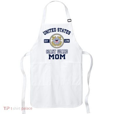 Proud Us Coast Guard Mom Military Pride Gift Apron