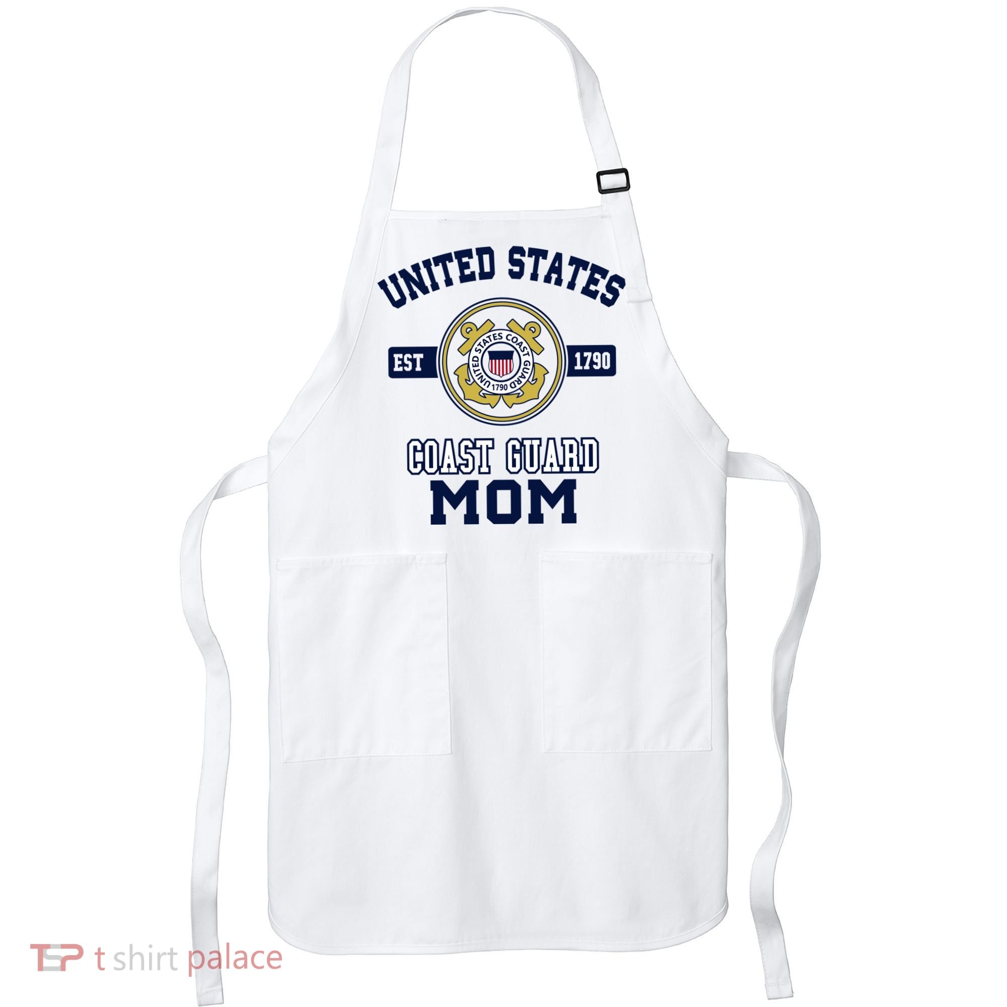 Proud Us Coast Guard Mom Military Pride Gift Apron