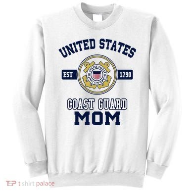 Proud Us Coast Guard Mom Military Pride Gift Sweatshirt