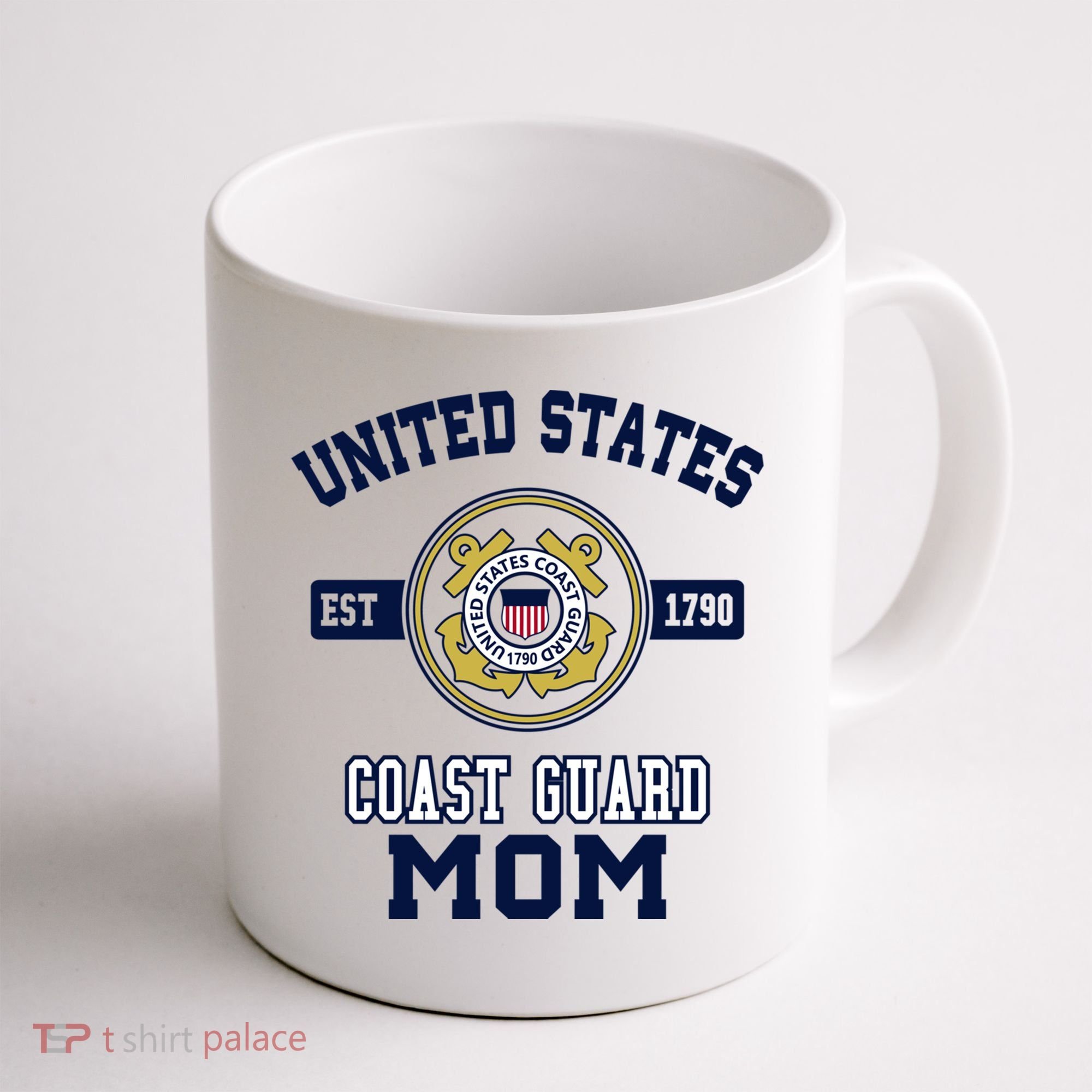 Proud Us Coast Guard Mom Military Pride Gift Coffee Mug