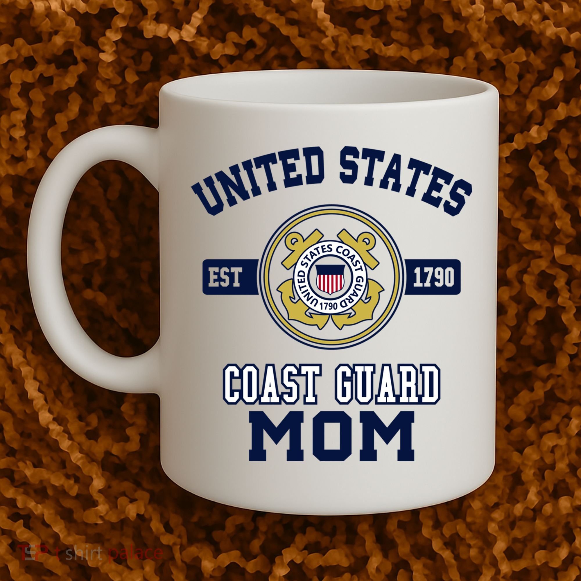 Proud Us Coast Guard Mom Military Pride Gift Coffee Mug