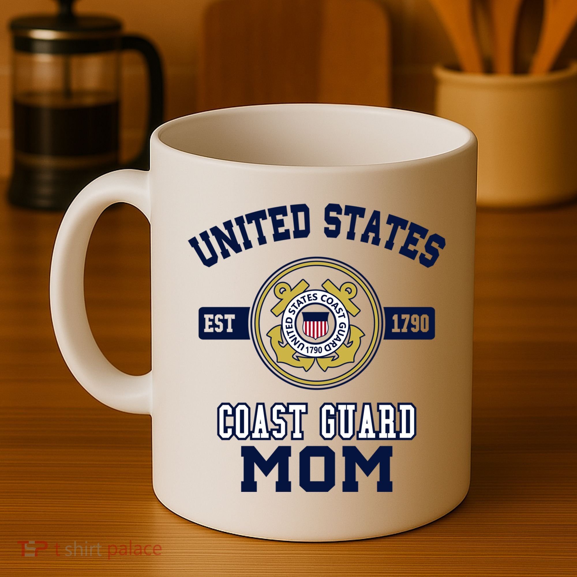 Proud Us Coast Guard Mom Military Pride Gift Coffee Mug