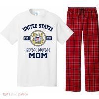 Proud Us Coast Guard Mom Military Pride Gift Pajama Set thumb 0