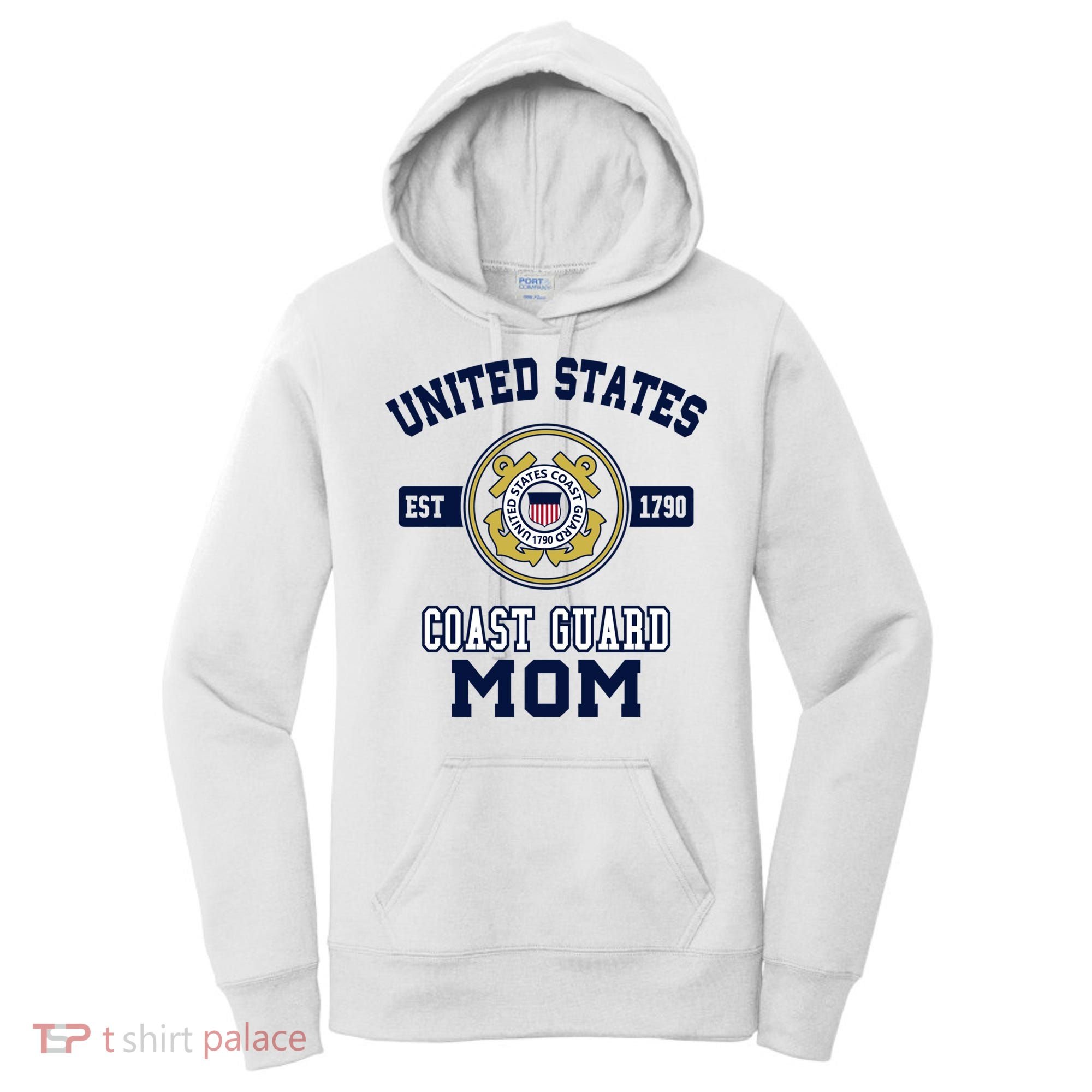 Proud Us Coast Guard Mom Military Pride Gift Women's Hoodie