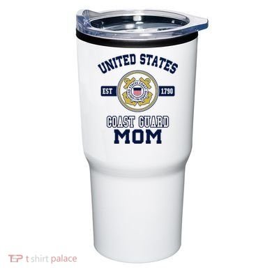 Proud Us Coast Guard Mom Military Pride Gift Tumbler
