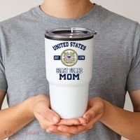 Proud Us Coast Guard Mom Military Pride Gift Tumbler thumb 2