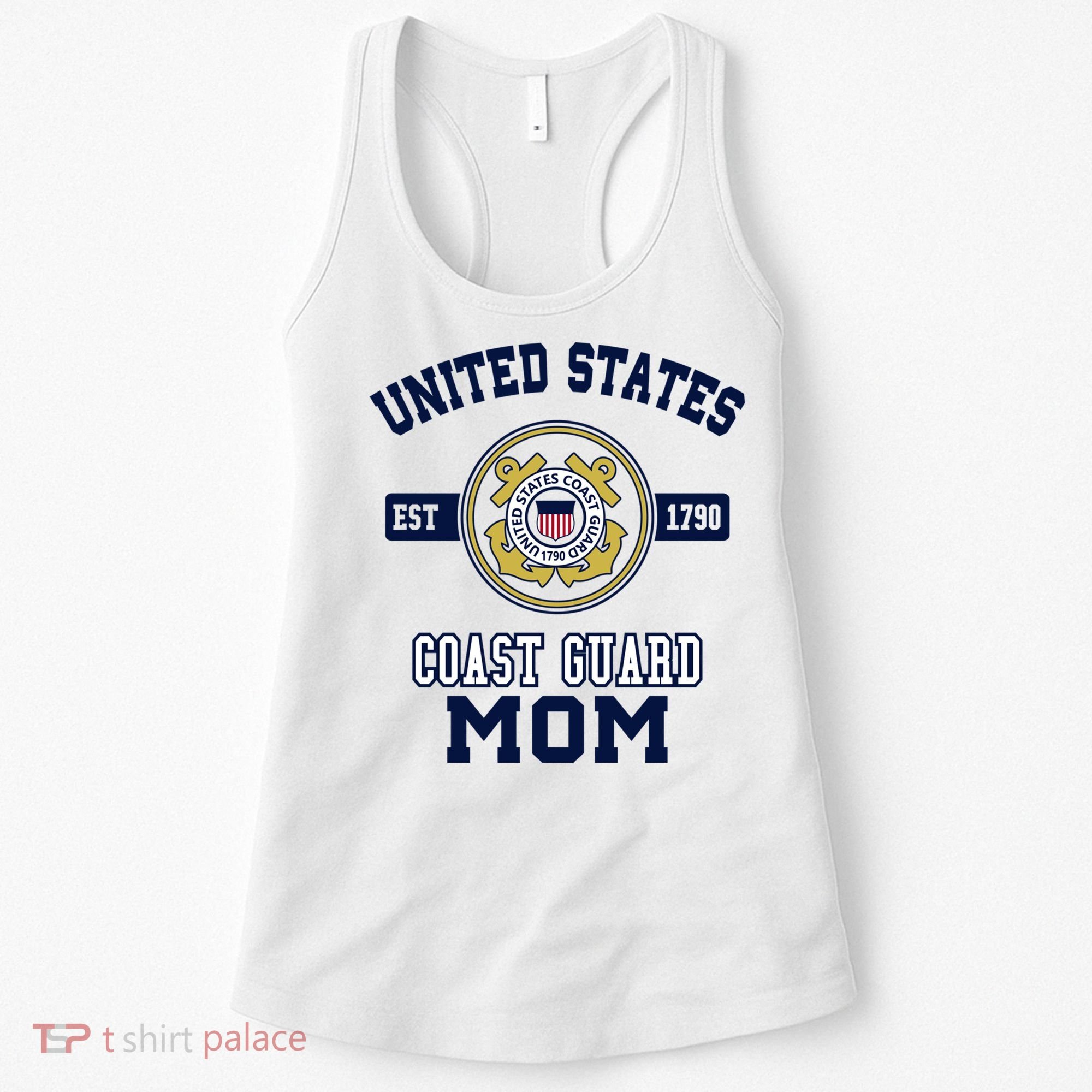 Proud Us Coast Guard Mom Military Pride Gift Women's Tank Top