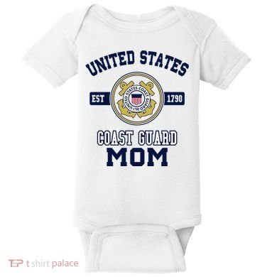 Proud Us Coast Guard Mom Military Pride Gift Baby Bodysuit