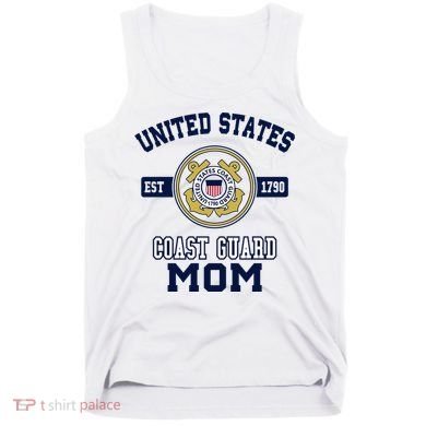 Proud Us Coast Guard Mom Military Pride Gift Tank Top