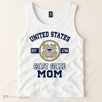 Proud Us Coast Guard Mom Military Pride Gift Tank Top thumb 2