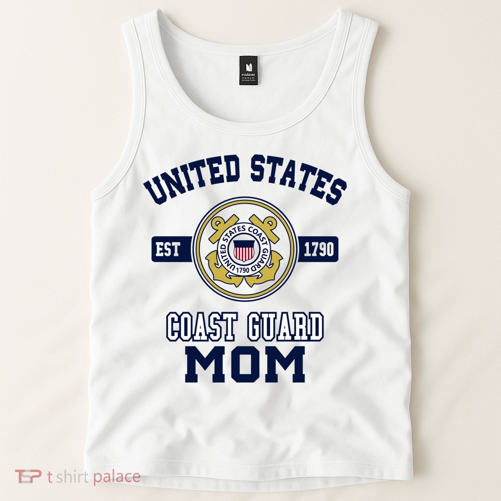 Proud Us Coast Guard Mom Military Pride Gift Tank Top