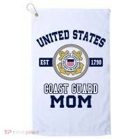 Proud Us Coast Guard Mom Military Pride Gift Golf Towel thumb 0