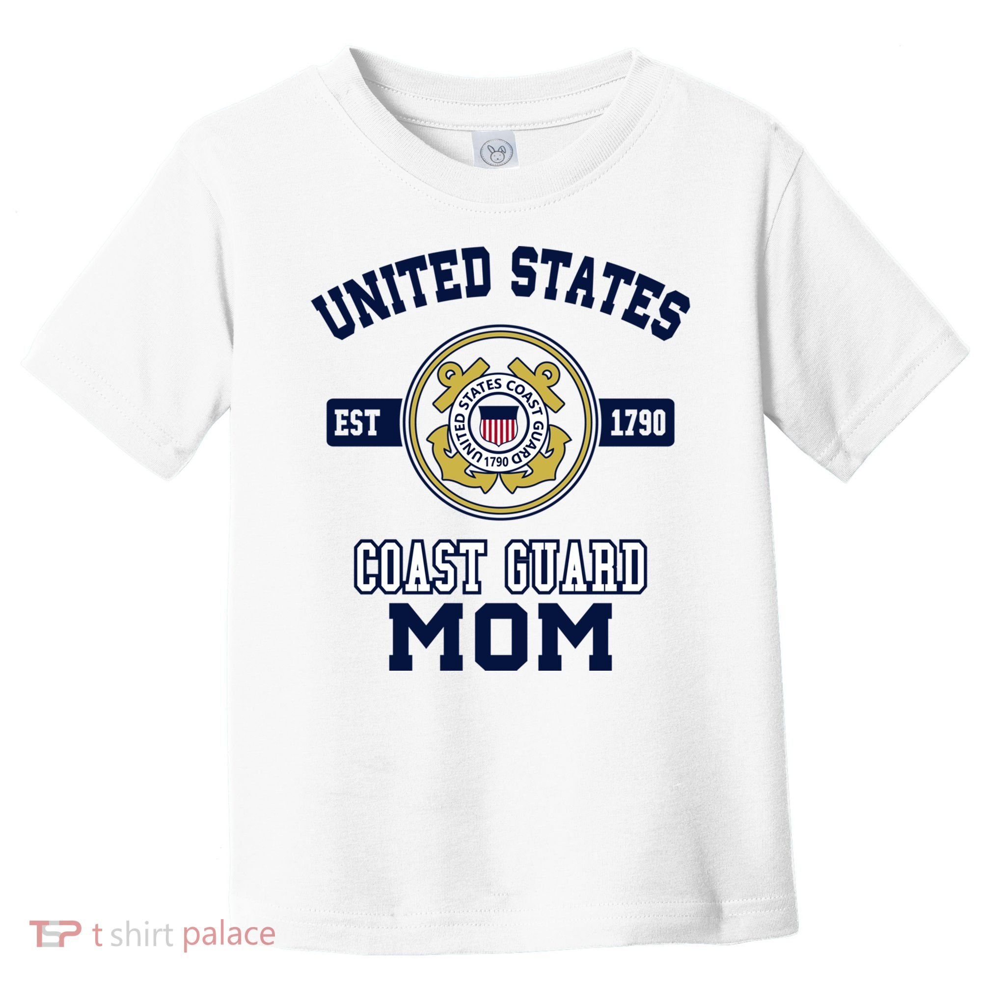 Proud Us Coast Guard Mom Military Pride Gift Toddler T-Shirt